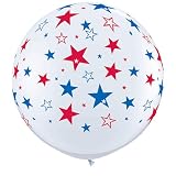 Red and Blue Stars on White 3'