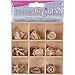 Finishing Accents 23466 Wooden Shapes Sea Life in Wood Box (45 Piece), Multicolor