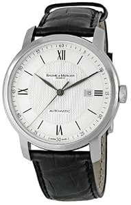 Baume and Mercier Classima Executives Silver Guilloche Mens Watch 8868