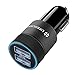+LIFEGUARD Dual USB Car Charger 2.1A with +IQ Technology (Black)