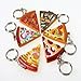 US Toy - Assorted Pizza Slice Key Chains, 1.75