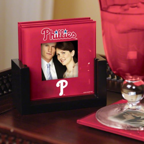 Philadelphia Phillies Glass Photo Coaster Set