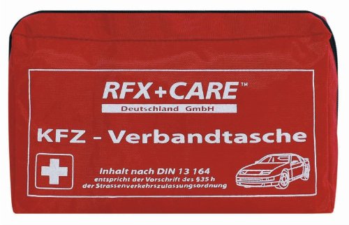 Produkt-Bild: RFX+Care KFZ Verbandstasche ROT DIN 13164 wie Auto Verbandskasten