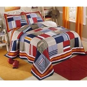 Ronnie Patchwork Prewashed Quilt 100% Cotton with Standard Pillow Shams