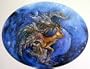 Acension Fantasy Nature Art Print by Bahman Sharifi Deer Unicorn