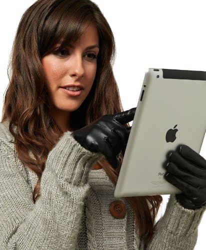 Pratt and Hart Women's Wool Lined Touchscreen Leather Gloves