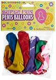 Candyprints, Eight- Super Fun Penis Balloons (Pack of 8)