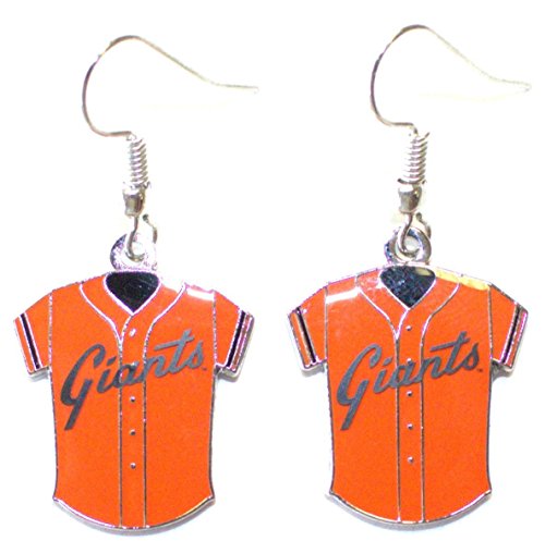 MLB Officially Licensed San Francisco Giants Jersey Style Dangle Earrings