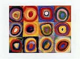 Wassily Kandinsky - Farbstudie Quadrate Poster Kunstdruck (70 x 50cm)
