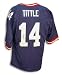 Y.A. Tittle Autographed/Hand Signed Custom Blue Jersey