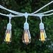 BrightechT- Ambience Pro Vintage Edition Outdoor Commercial String Lights with Nostalgic Edison Bulbs - 48 Feet String Light wit