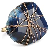Vanessa Mooney Shelby Ocean Agate Wire-Wrapped Ring