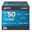 Arrow Fastener 508IP Genuine T50 1/2-Inch Staples, 5,000-Pack