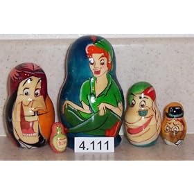 Click here to buy Peter Pan Russian Nesting Nested Stacking Doll. 5 Pieces 4 in Tall #4.111.