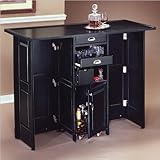 Portable Bar - Black Rub Finish