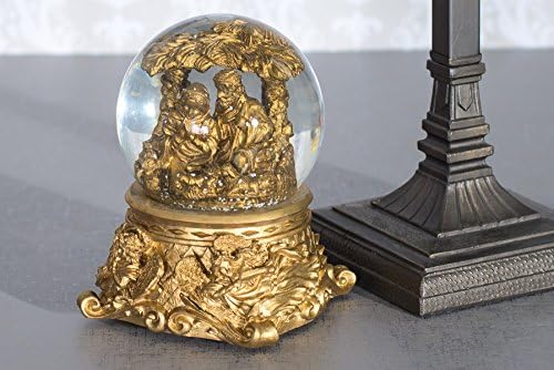 Holy Family in a Stable Nativity 100MM Christmas Music Water Globe Plays Tune Away in a Manger