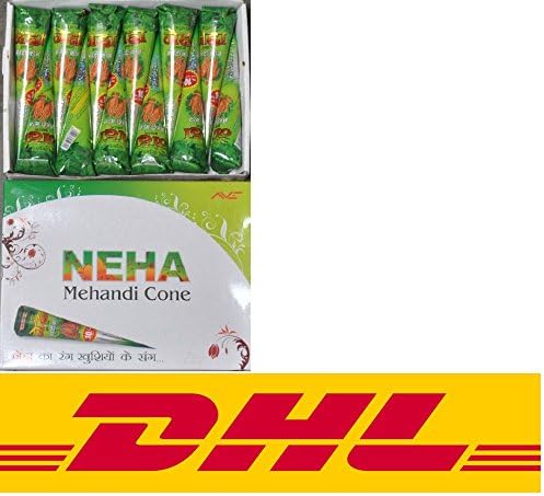 Buy 12 Neha Mehandi cone Henna Cone Nd Free 5 Surprise Indian Bindi/ Shipping BY DHL EXPRESS Delivery in 3-7 days