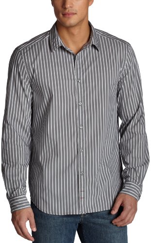 7 For All Mankind Men's London Stripe Woven Shirt