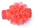 QandSweet Baby Girl's Needle Hook Headbands with Chiffon Grenadine Flower 12-Pack