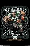 (22x34) New York Jets (Mascot, Grinding It Out Since 1960) Sports Poster Print