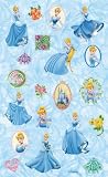 Disney Princess Cinderella Stickers with Glitter - Set of 2 Sticker Sheets
