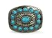 Oval Flower Turquois Stone Belt Buckle