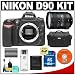 Nikon D90 Digital SLR Camera Body + Nikon 18-200mm VR II Lens + 16GB Memory Card + Nikon EN-EL3e Battery + Case + Cameta Bonus Accessory Kit