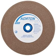 Norton Gemini Bench and Pedestal Grinding Wheel, Type 01, Round Hole, Aluminum Oxide