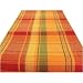 Warm Fall Colors Checked Runner in Cotton