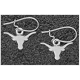 Logo Art Texas Longhorns Sterling Silver Team Logo 1/4 Dangle Earrings