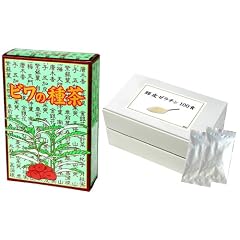【ビワ種茶32P+豚皮ゼラチン100袋】 煮出し用ティーパック 国産びわ種100% ゼラチン顆粒100%