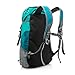 MANSOV Water Resistant Foldable Hiking Backpack Packable Daypack Lightweight Travel Bag (Light Blue, 38L)