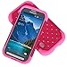 Style4U Studded Rhinestone Hybrid Armor Case Cover For Samsung Galaxy S5 Active G870 With 1 HD Screen Protector And 1 Stylus (Not For Samsung Galaxy S5) Hot Pink / Hot Pink