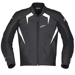 Alpinestars MotoGP Jerez Men's Leather Sports Bike Motorcycle Jacket - Black