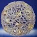 Crystallized Holiday Series Lighted Sculpture - 6-in Clear Spun Glass-Look Hanging Lighted Ball