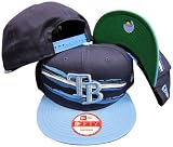 Tampa Bay Rays Navy / Sky Blue Two Tone Plastic Snapback Adjustable Plastic Snap Back Hat / Cap