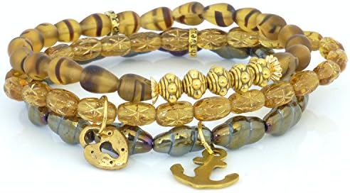 Chavez for Charity Gold-tone Beaded Bracelet Set