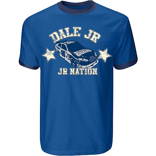 Buy Chase Authentics Dale Earnhardt, Jr. Distressed Ringer T-Shirt by Chase Authentics