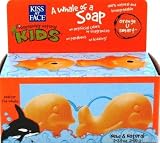 Kiss My Face Kids Whale Soap 2's 3.5 oz. Orange-U-Smart (3-Pack) with Free Nail File