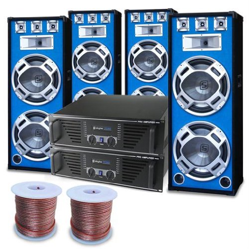 DJ PA Set "Bass Teufel" 3600W Komplett-Set
