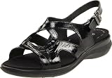 ECCO Women's Breeze 211093 Ankle-Strap Sandal,Black Patent,38 EU/7-5 M US