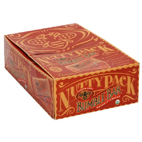 BumbleBar Organic Energy The Nutty Pack, Three Flavors, 1.6 Ounce Bar (Pack of 15)