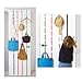 Vktech Hat Bag Clothes Organizer Hanging Cap Rack Holder Over Door Straps with 16 Hook