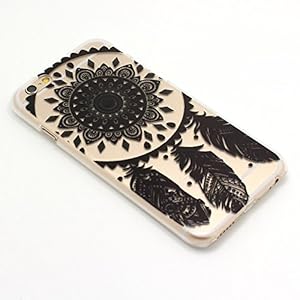 iPhone 6 Case, LUOLNH Henna Ojibwe Dreamcatcher tribal dream catcher Hard Plastic Clear Case Silicone Skin Cover for Apple Iphone 6 4.7 inch Screen by LUOLNH