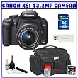 Canon EOS Rebel XSi (a.k.a. 450D) SLR Digital Camera w/ 18-55mm IS Lens + Canon Gadget Bag + Spare Canon LP-E5 Battery + UV Filter + 16GB + Willoughbys Clean & Protect K#4