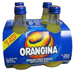 Orangina Sparkling Citrus Beverage with Pulp (4 PACK) Bottles