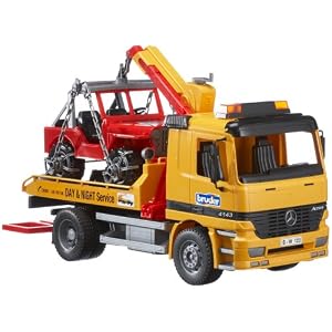 Bruder MB Actros Tow Truck With Cross Country Vehicle by Bruder Toys