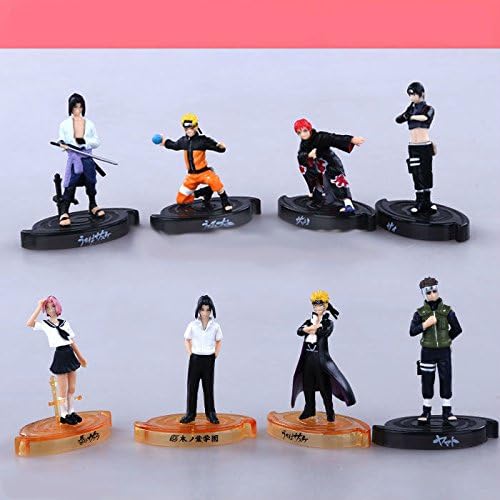 Anime Cartoon Naruto Uzumaki Naruto Uchiha Sasuke Sasori Haruno Sakura PVC Action Figure Toys 8pcs/set NTFG075