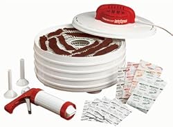 Nesco FD-28JX Jerky Xpress 4 Tray with Jerky Gun 4 Spices White