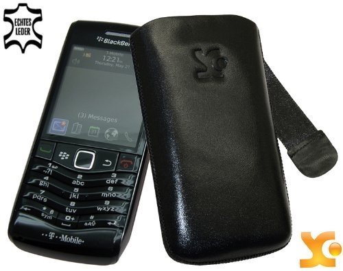 Suncase Ledertasche (Lasche mit R&uuml;ckzugfunktion) f&uuml;r BlackBerry Pearl 3G 9105 schwarz Preisvergleich